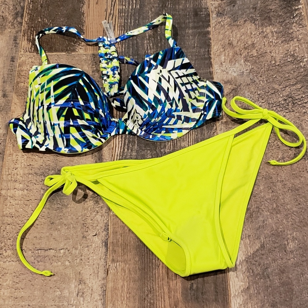 NWT Aerie Perkier Push Up Bikini Top 32C